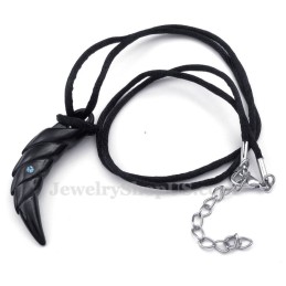 Halskette Mit Talon-Anhänger Aus Schwarzem Titan (Kostenlose Kette)