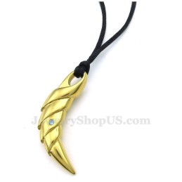 Halskette Mit Talon-Anhänger Aus Goldenem Titan (Kostenlose Kette)