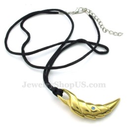 Halskette Mit Talon-Anhänger Aus Goldenem Titan (Kostenlose Kette)