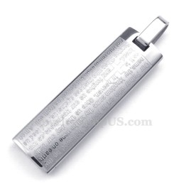 Halskette Mit Anhänger Aus Titan Mit Englischen Schriftkarten (Inklusive Kette)