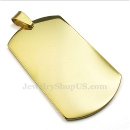 Halskette Mit Anhänger Aus Titan Und Gold Mit Karten (Kostenlose Kette)