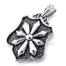 Halskette Mit Blumenkarten-Anhänger Aus Titan (Kostenlose Kette)
