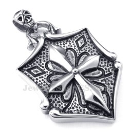 Halskette Mit Titan-Anhänger „Cross Cards“ (Kostenlose Kette)