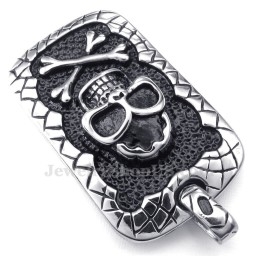 Cards Halskette Mit Totenkopf-Anhänger Aus Titan (Kostenlose Kette)