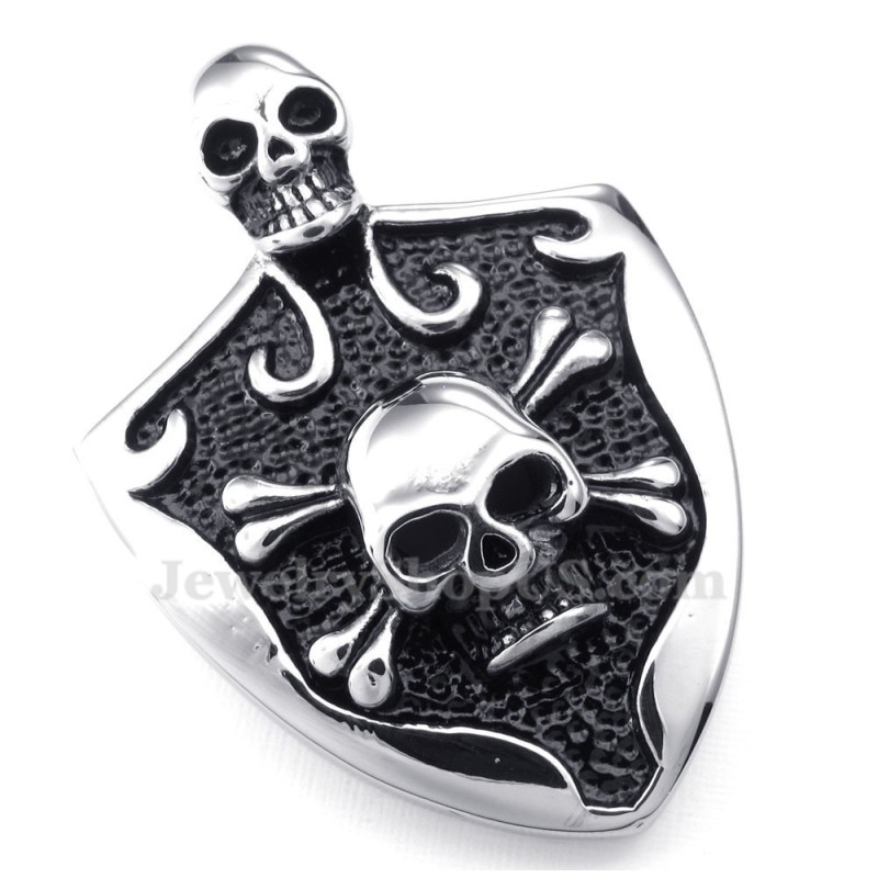 Halskette Mit Totenkopf-Anhänger Aus Titan (Kostenlose Kette) Halskette Mit Totenkopf-Anhänger Aus Titan (Kostenlose Kette)