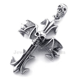 Halskette Mit Totenkopf-Anhänger Aus Titan (Kostenlose Kette)