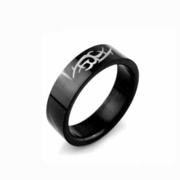 Eldritch Blast – 6 Mm Schwarzer Titanring Für Herren