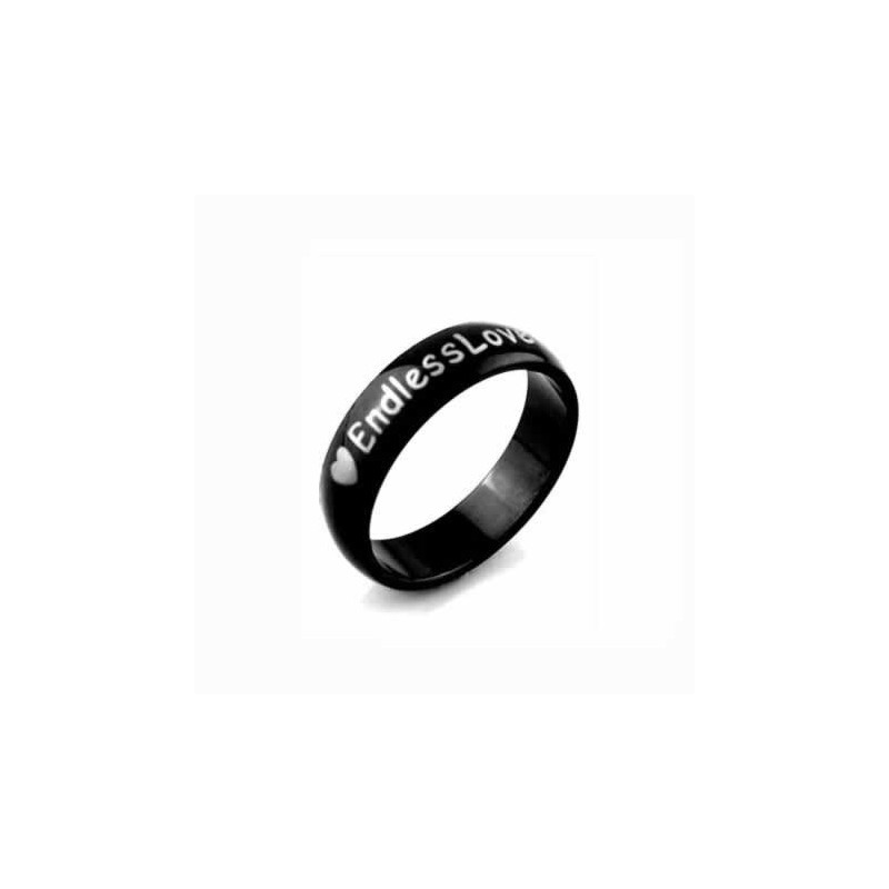 Endless Love Herrenring Aus Schwarzem Titan, 6 Mm Endless Love Herrenring Aus Schwarzem Titan, 6 Mm