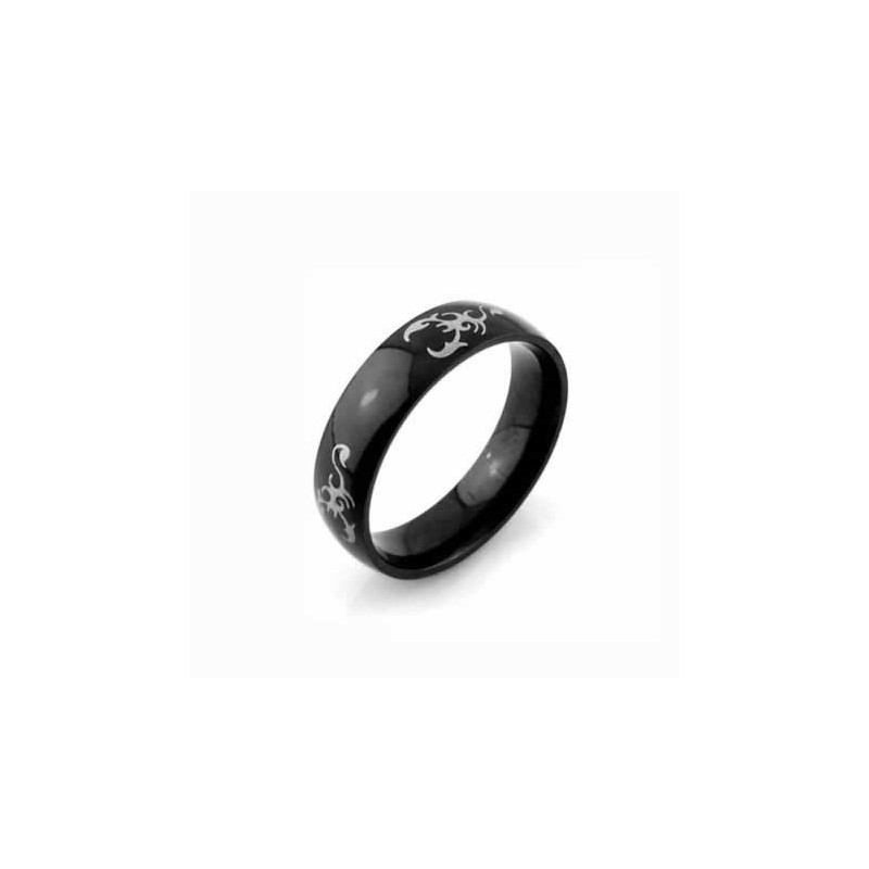 Scorpion King Herrenring Aus Schwarzem Titan, 6 Mm Scorpion King Herrenring Aus Schwarzem Titan, 6 Mm