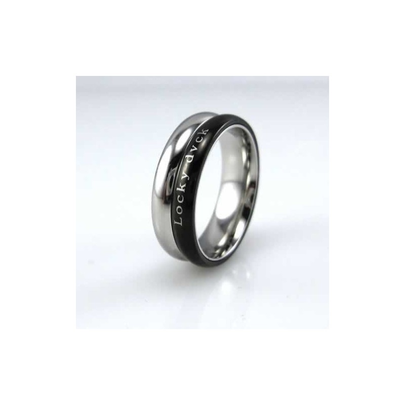 Locky Dvck Unisex 6Mm Schwarzer Titanring Locky Dvck Unisex 6Mm Schwarzer Titanring