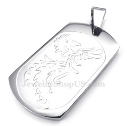Halskette Mit Anhänger „Phönix-Karten“ Aus Titan (Kostenlose Kette)
