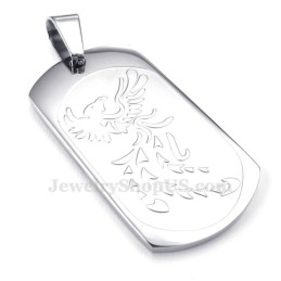 Halskette Mit Anhänger „Phönix-Karten“ Aus Titan (Kostenlose Kette)