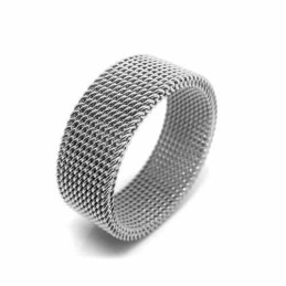 Meshed Unisex 8Mm Titanring