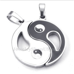 Titan-Halskette Mit Tai-Chi-Anhänger Für Paare (Kostenlose Kette) (Ein Paar)