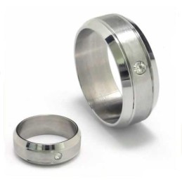 8 Mm Diamant-Unisex-Bandring Aus Titan
