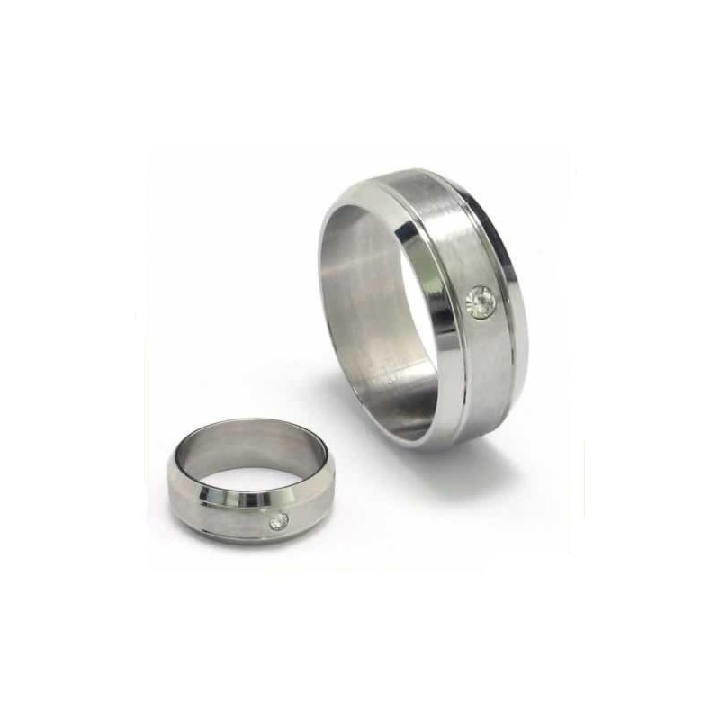 8 Mm Diamant-Unisex-Bandring Aus Titan 8 Mm Diamant-Unisex-Bandring Aus Titan