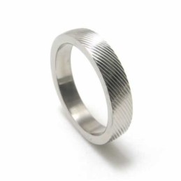 4 Mm Titanring Mit Kreuzmaserung