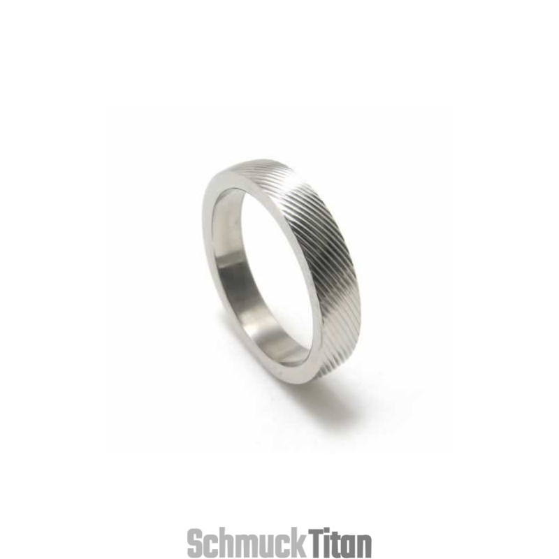 4 Mm Titanring Mit Kreuzmaserung