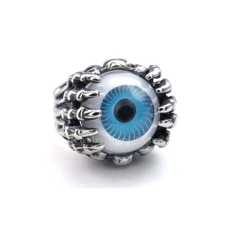 Titanring Mit Blauem Auge Titanring Mit Blauem Auge