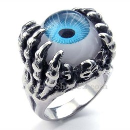 Titanring Mit Blauem Auge