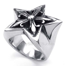 Titanring Mit Fünfzackigem Stern