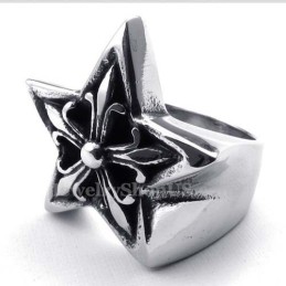 Titanring Mit Fünfzackigem Stern