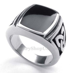 Schwarzer Titanring Für Herren