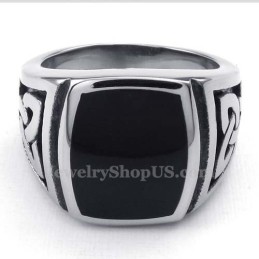 Schwarzer Titanring Für Herren