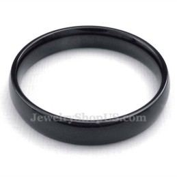 4 Mm Glatter Schwarzer Titanring