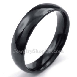 5 Mm Glatter Schwarzer Titanring
