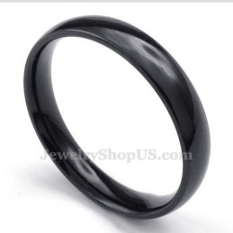 5 Mm Glatter Schwarzer Titanring