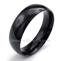6 Mm Glatter Schwarzer Titanring
