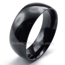 8 Mm Glatter Schwarzer Titanring