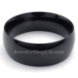 8 Mm Glatter Schwarzer Titanring