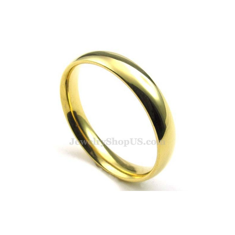 4 Mm Runder Gold-Titan-Ring 4 Mm Runder Gold-Titan-Ring