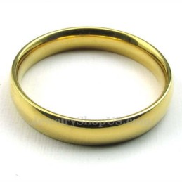 4 Mm Runder Gold-Titan-Ring
