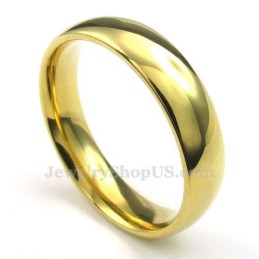 5 Mm Runder Gold-Titan-Ring
