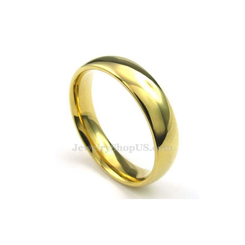 5 Mm Runder Gold-Titan-Ring 5 Mm Runder Gold-Titan-Ring