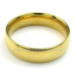 6 Mm Runder Gold-Titan-Ring
