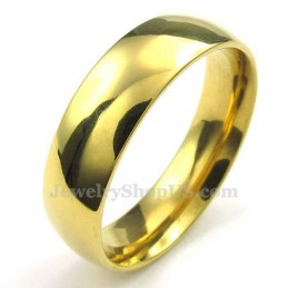 6 Mm Runder Gold-Titan-Ring