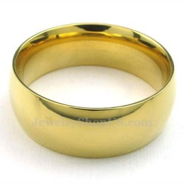 8 Mm Runder Gold-Titan-Ring