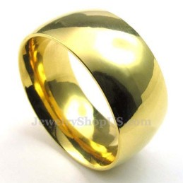 10 Mm Runder Gold-Titan-Ring