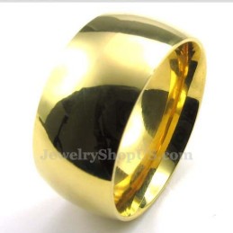 10 Mm Runder Gold-Titan-Ring
