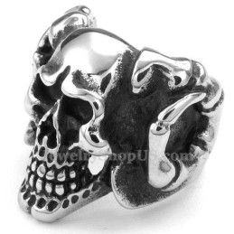 Totenkopfring Aus Titan