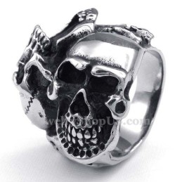 Totenkopfring Aus Titan