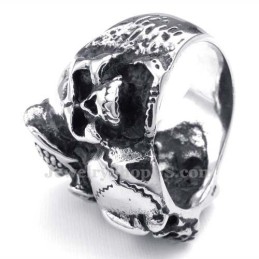 Totenkopfring Aus Titan