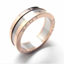 6 Mm Großer Court-Band-Ring Aus Titan Und Gold