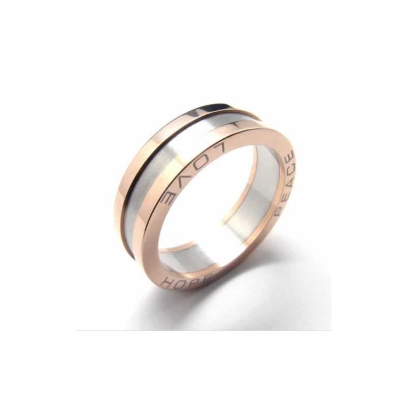 6 Mm Großer Court-Band-Ring Aus Titan Und Gold 6 Mm Großer Court-Band-Ring Aus Titan Und Gold