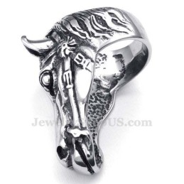Titanring Mit Pferdekopf