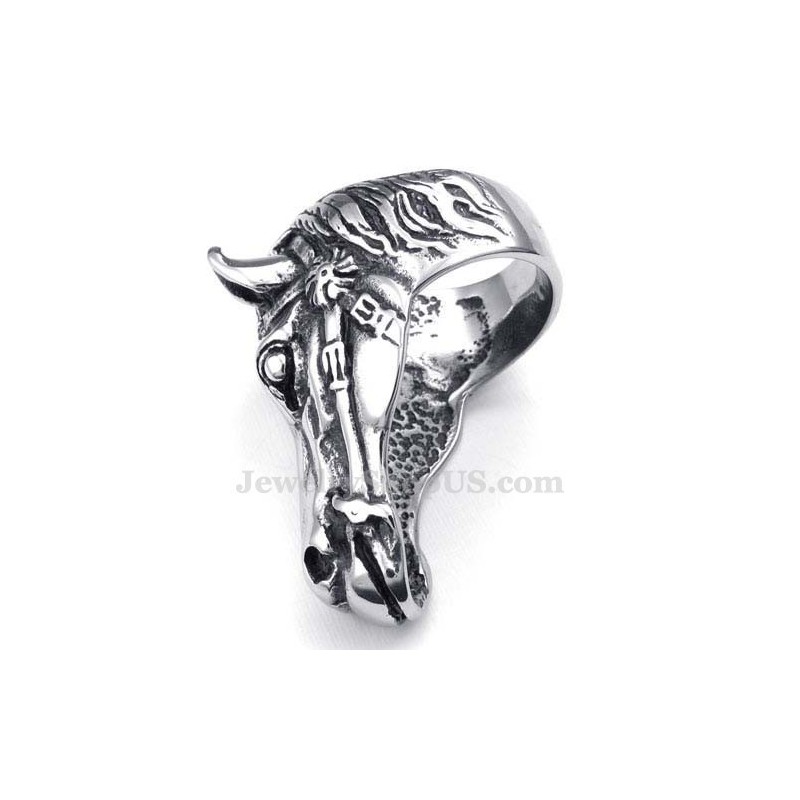 Titanring Mit Pferdekopf Titanring Mit Pferdekopf